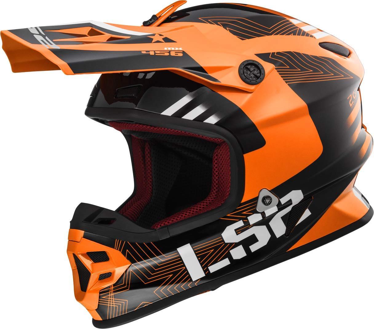 LS2 MX456 Light Evo Rallie Motocross Helmet, orange, Size L, orange, Size L