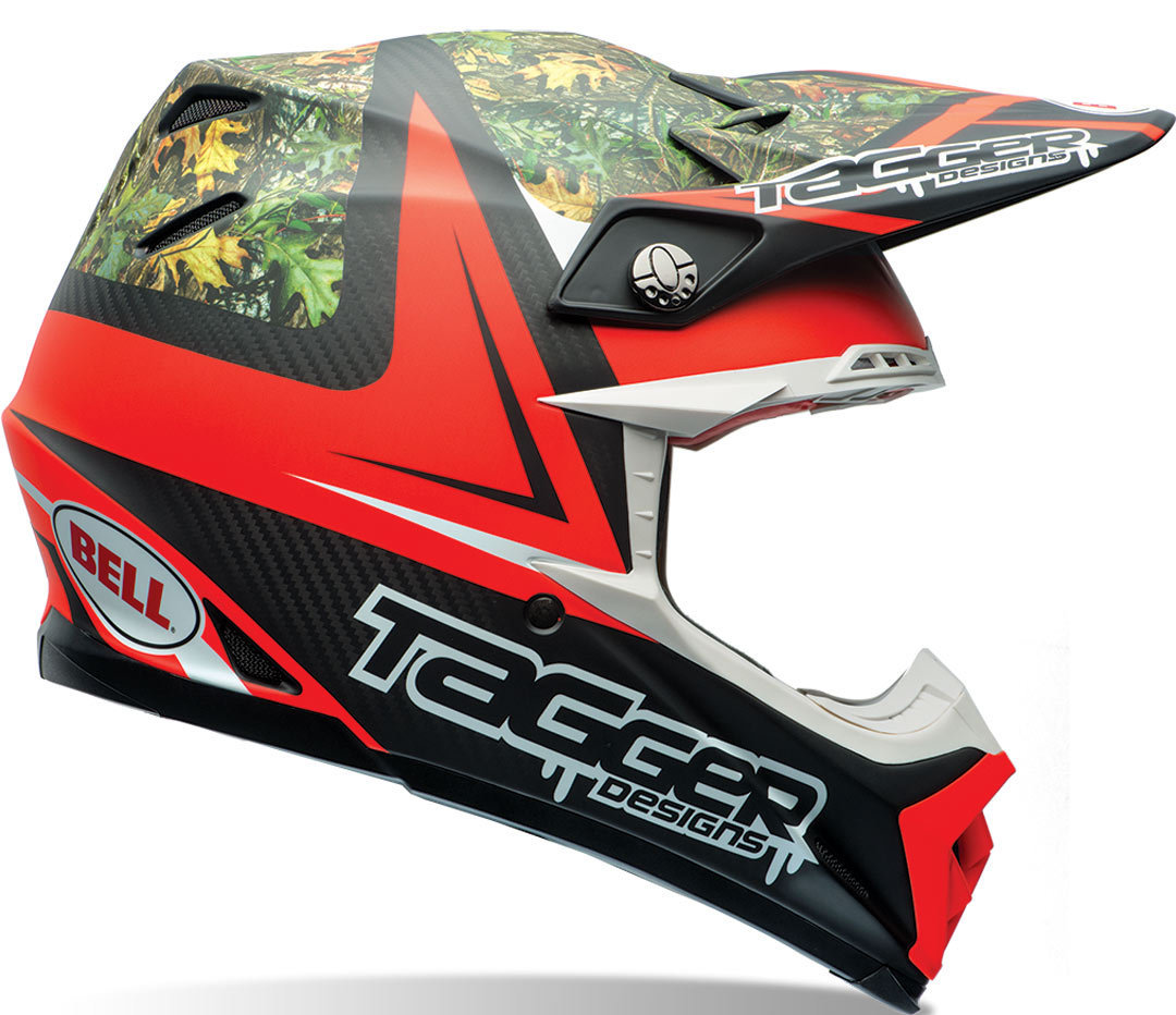 Bell Moto-9 Flex Tagger Rekluse Motocross Helmet, black-red, Size 2XL, 2XL Black Red unisex