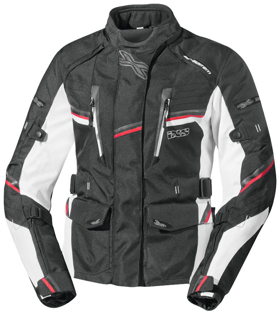 IXS Malawi Ladies Textile Jacket, black-white, Size 2XL for Women, black-white, Size 2XL for Women
