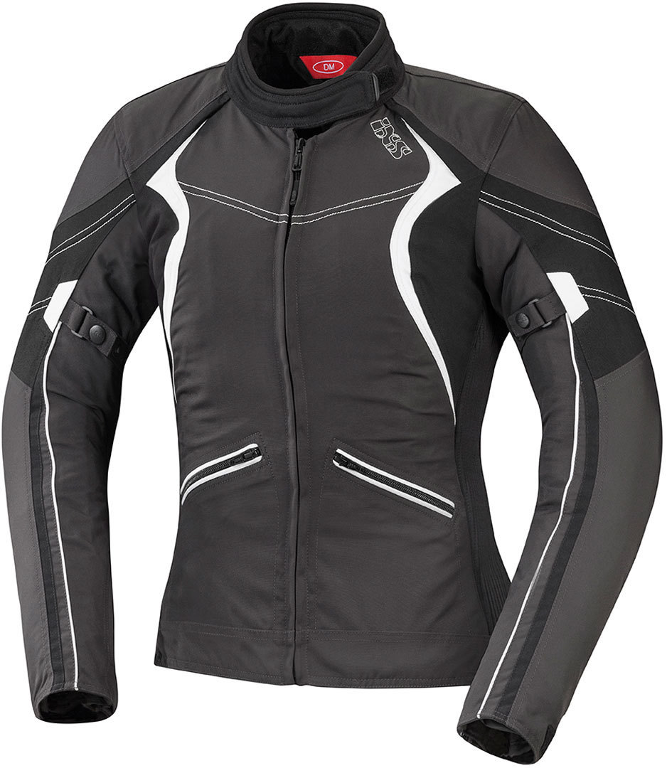 IXS Eileen Ladies Textile Jacket, black-white, Size S for Women, black-white, Size S for Women