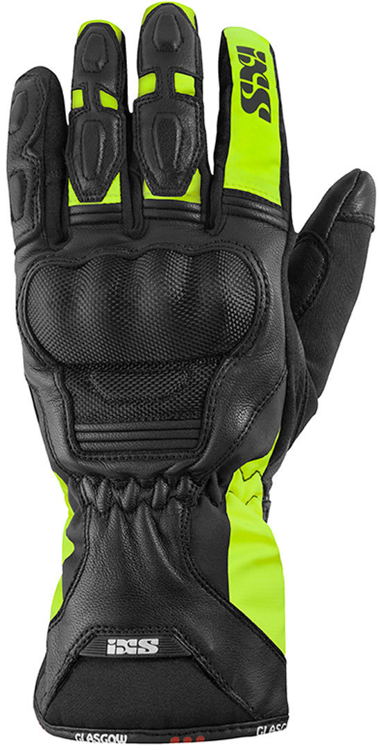 IXS Glasgow Ladies Motorcycle Gloves, black-yellow, Size S for Women, black-yellow, Size S for Women