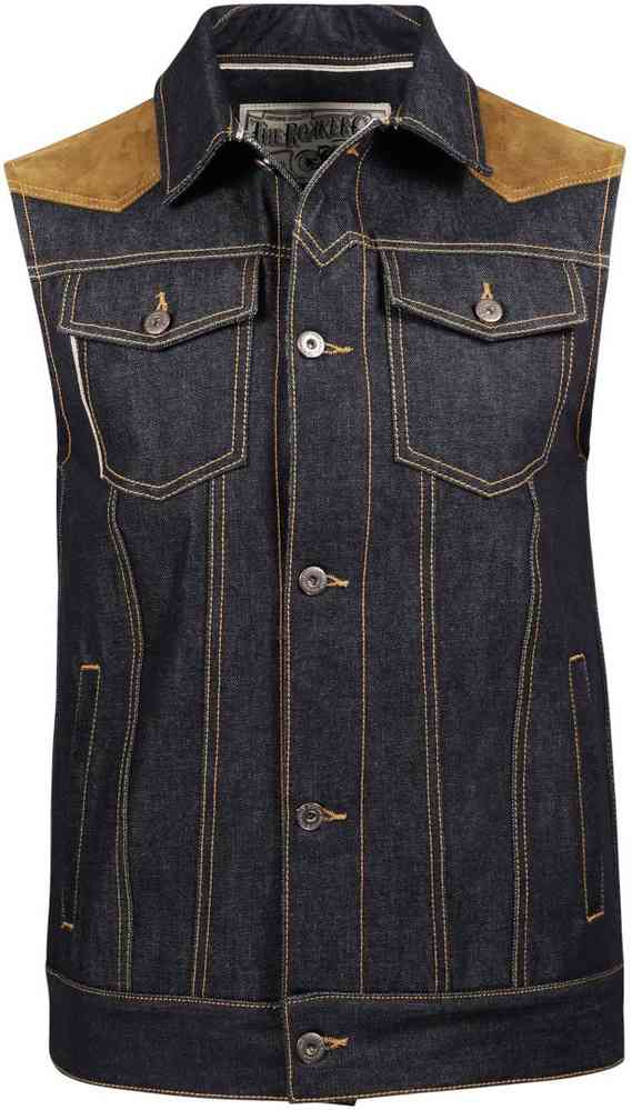 Rokker Mixed Vest Denim 