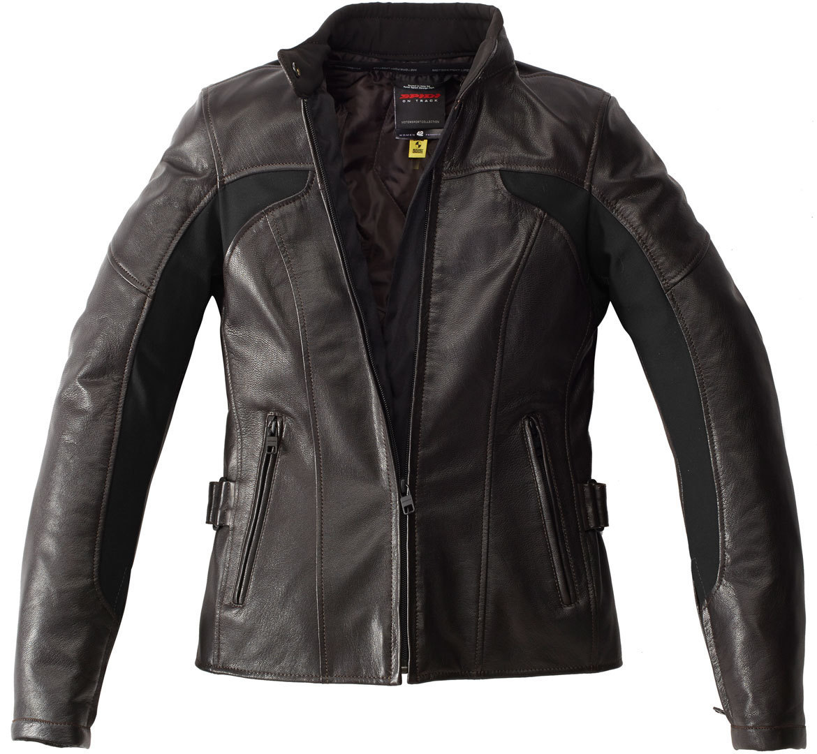 Spidi Mystic Ladies Motorcycle Leather Jacket, brown, Size 40 for Women, brown, Size 40 for Women