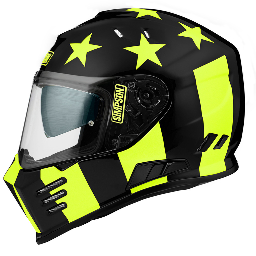 Simpson Venom Subdued Helmet, black-yellow, Size XS, XS Black Yellow unisex