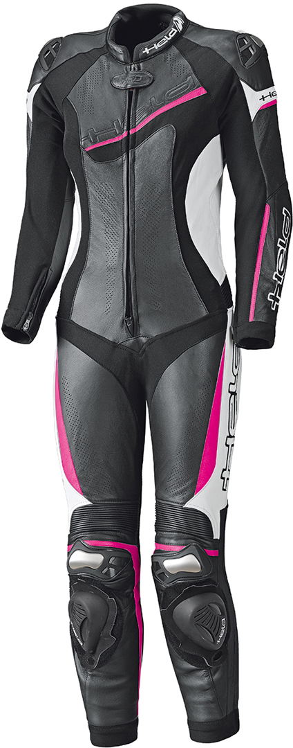 Held Ayana II One Piece Women's Motorcycle Leather Suit, black-white-pink, Size 34, black-white-pink, Size 34 for Women