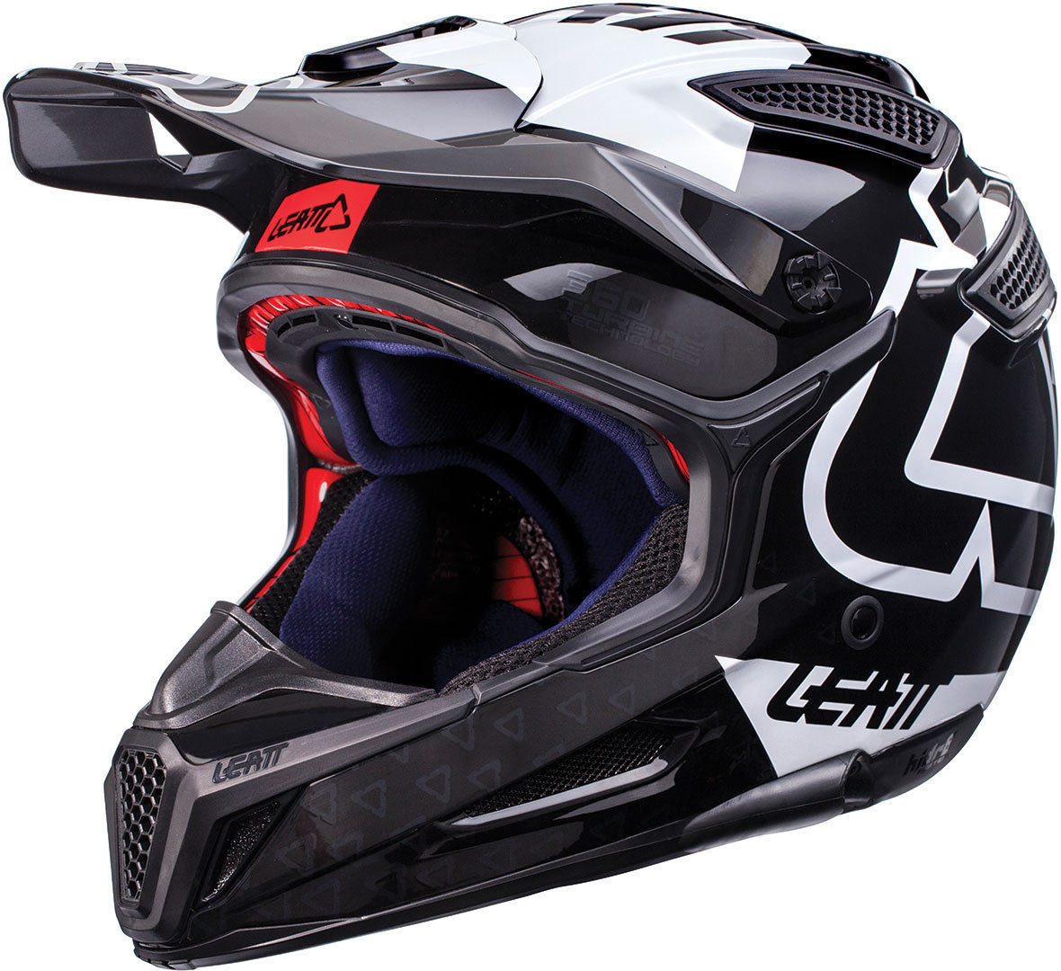 Leatt GPX 5.5 Composite V15 Motocross Helmet, black-white, Size XS, black-white, Size XS