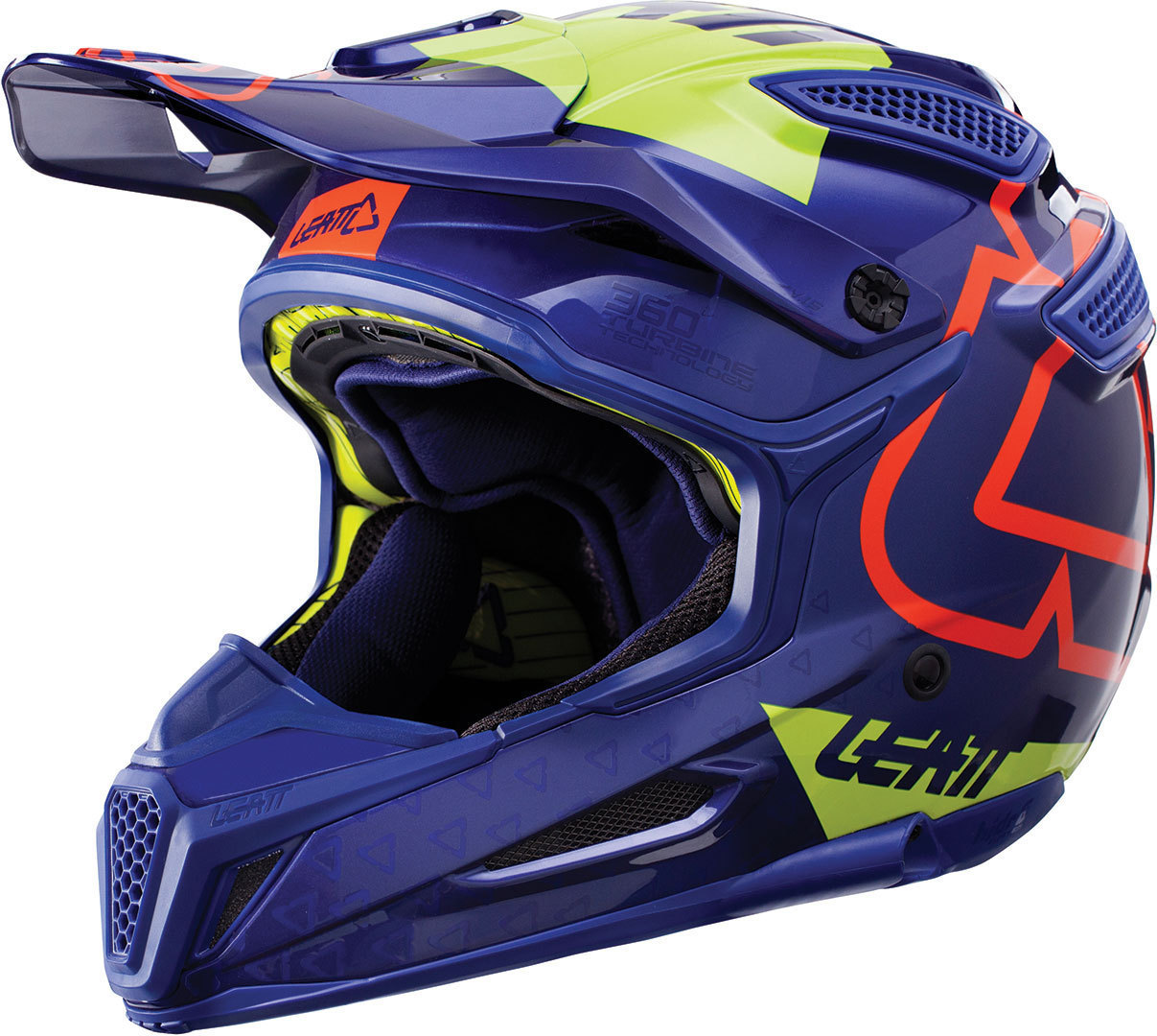 Leatt GPX 5.5 Composite V15 Motocross Helmet, green-blue, Size XS, green-blue, Size XS