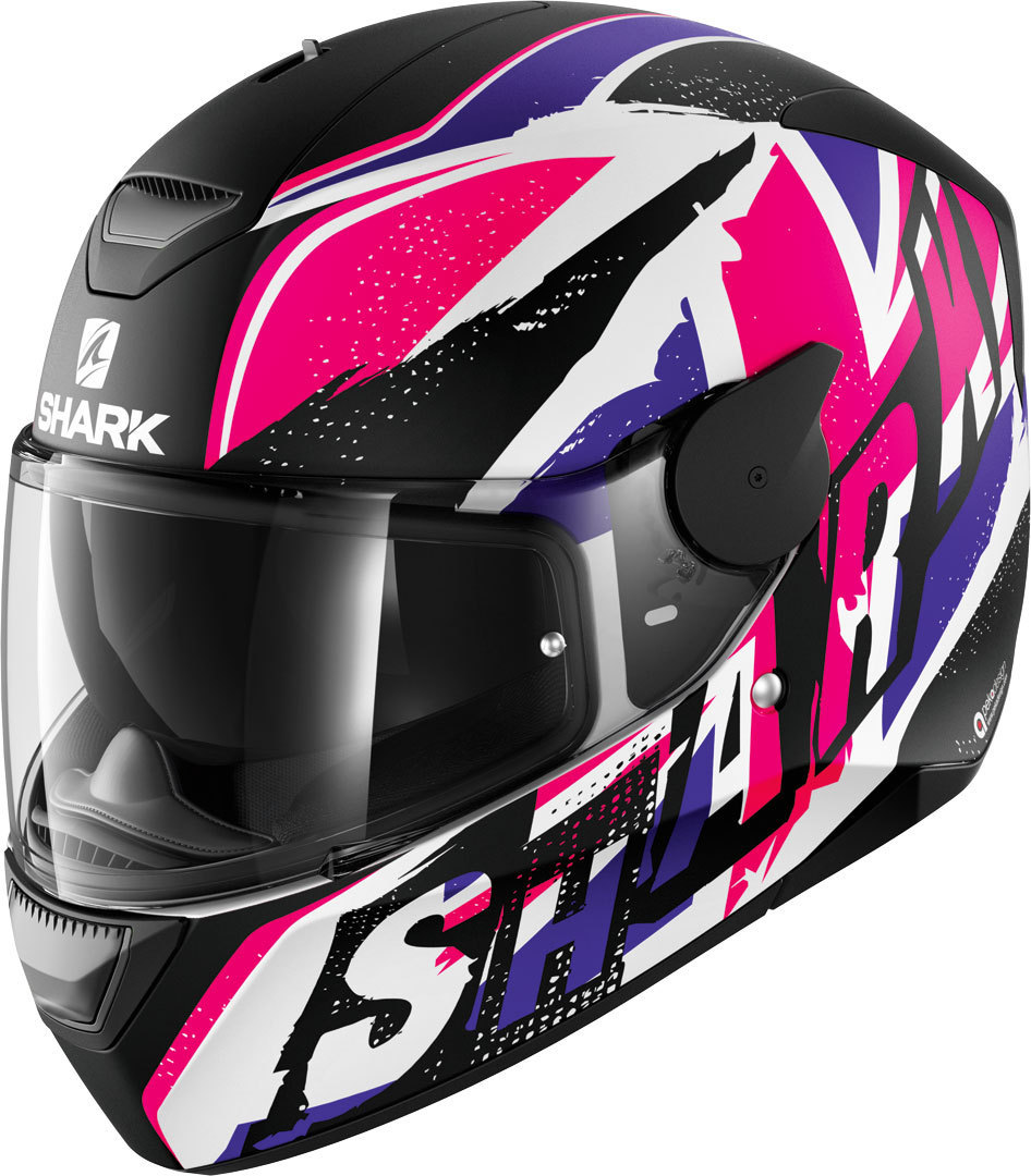 Shark D-Skwal Ujack Helmet, black-white-pink, Size XS for Women, black-white-pink, Size XS for Women