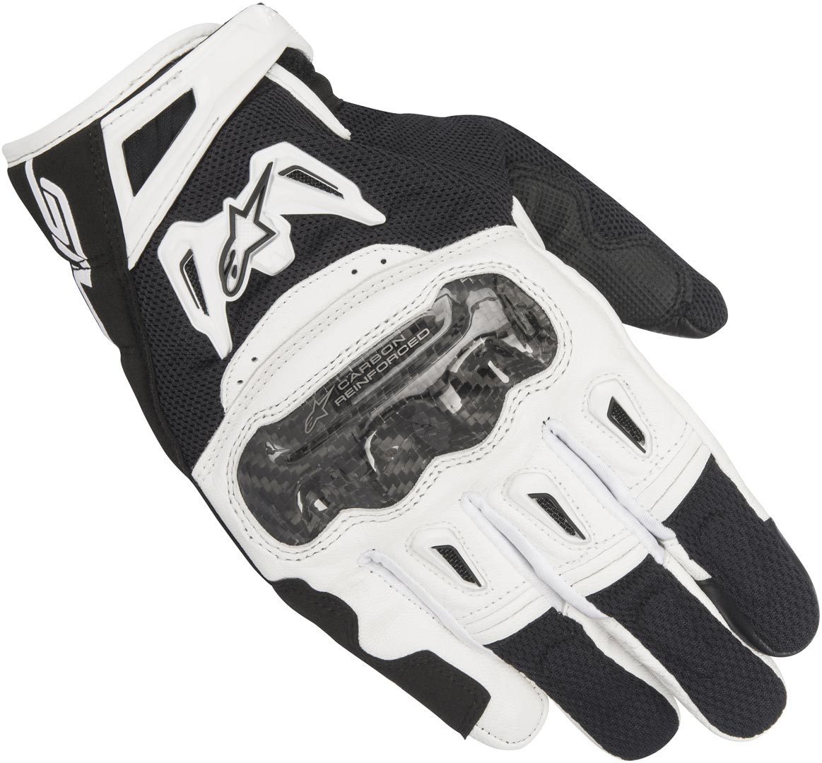 Alpinestars SMX-2 Air Carbon V2 Мотоциклетные перчатки Черный/Белый 3XL 