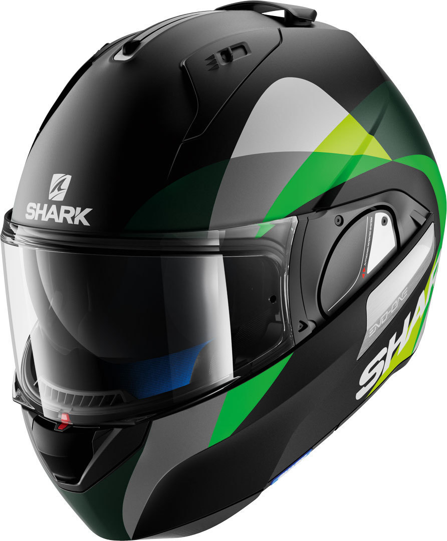 Shark Evo-One Priya Matt Helmet, black-green, Size M, black-green, Size M