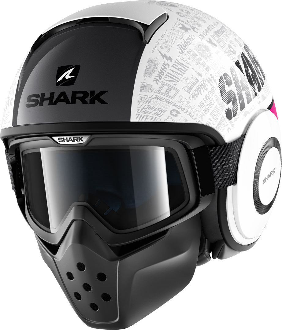 Shark Drak Tribute RM Jet Helmet, white-purple, Size XS, white-purple, Size XS