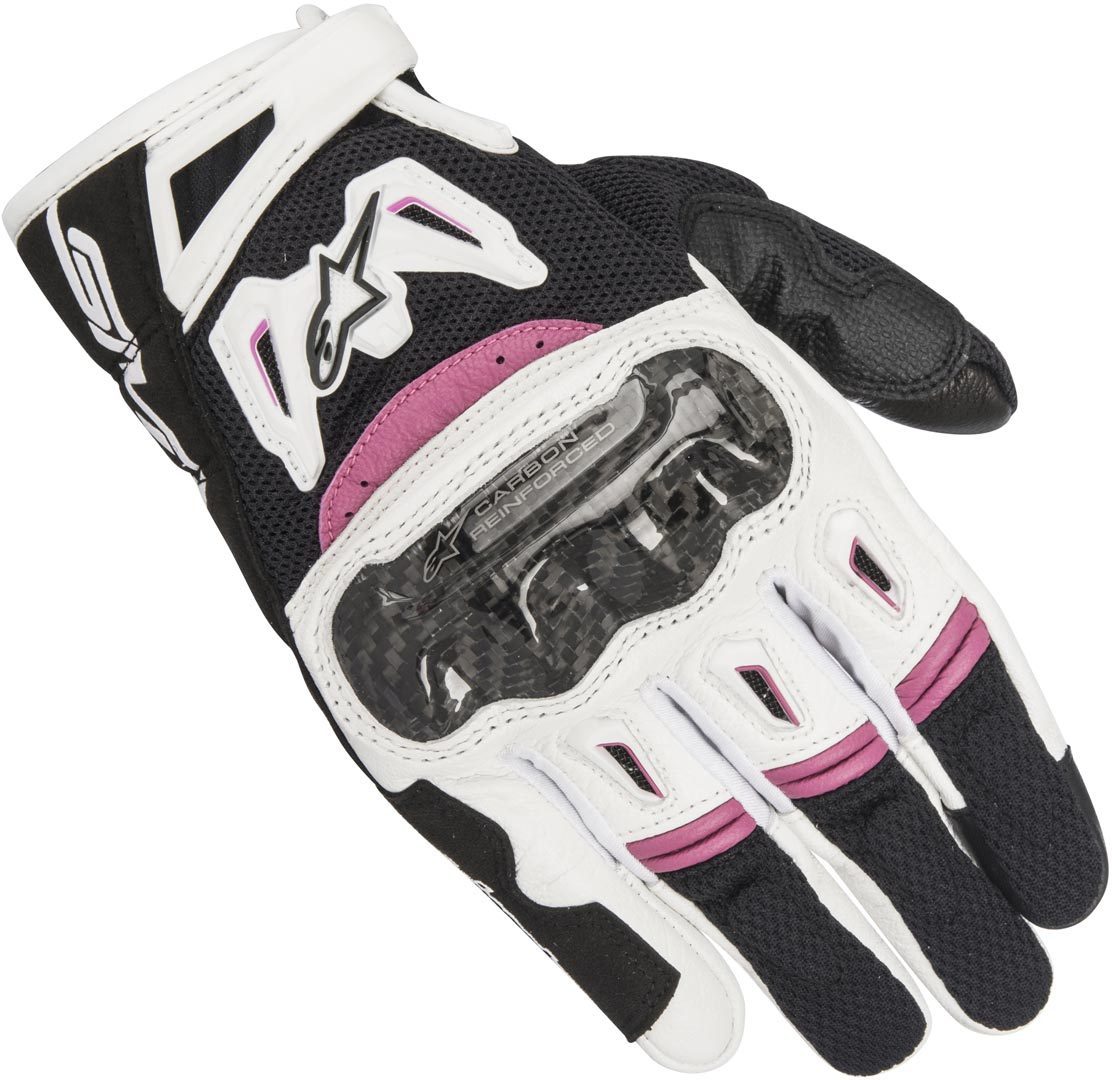 Alpinestars Stella SMX-2 Air Carbon V2 Дамы мотоциклов перчатки Черный/Белый/Пурпурный XS 