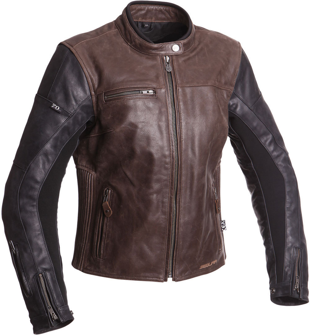 Segura Lady Nova Ladies Motorcycle Jacket, black-brown, Size 38 for Women, black-brown, Size 38 for Women