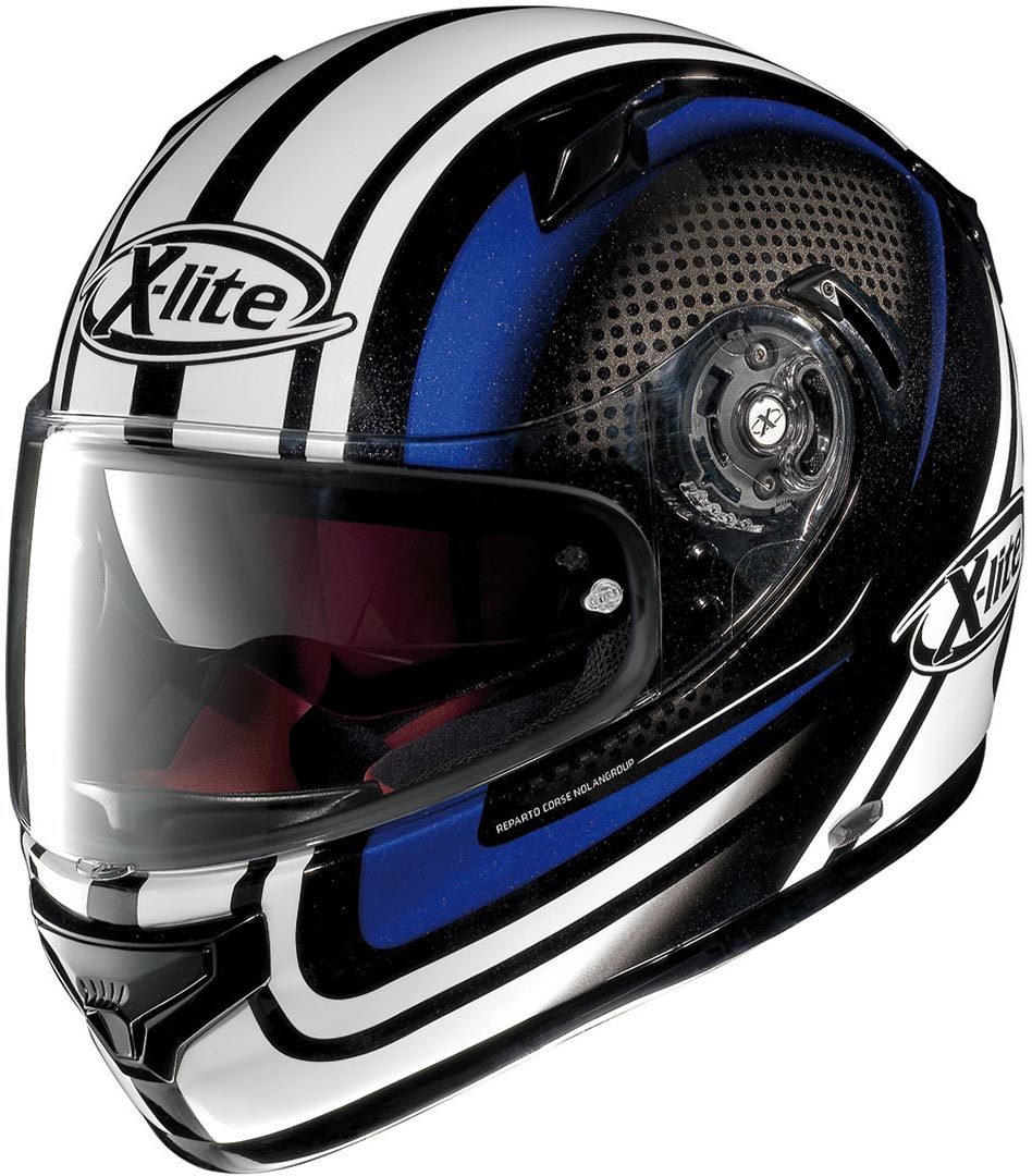 X-Lite X-661 Slipstream N-Com Helmet, black-white-blue, Size XS, black-white-blue, Size XS