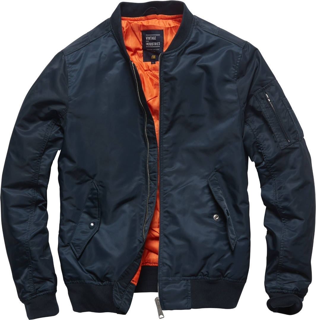 Vintage Industries Welder MA1 Jacket, blue, Size S, blue, Size S
