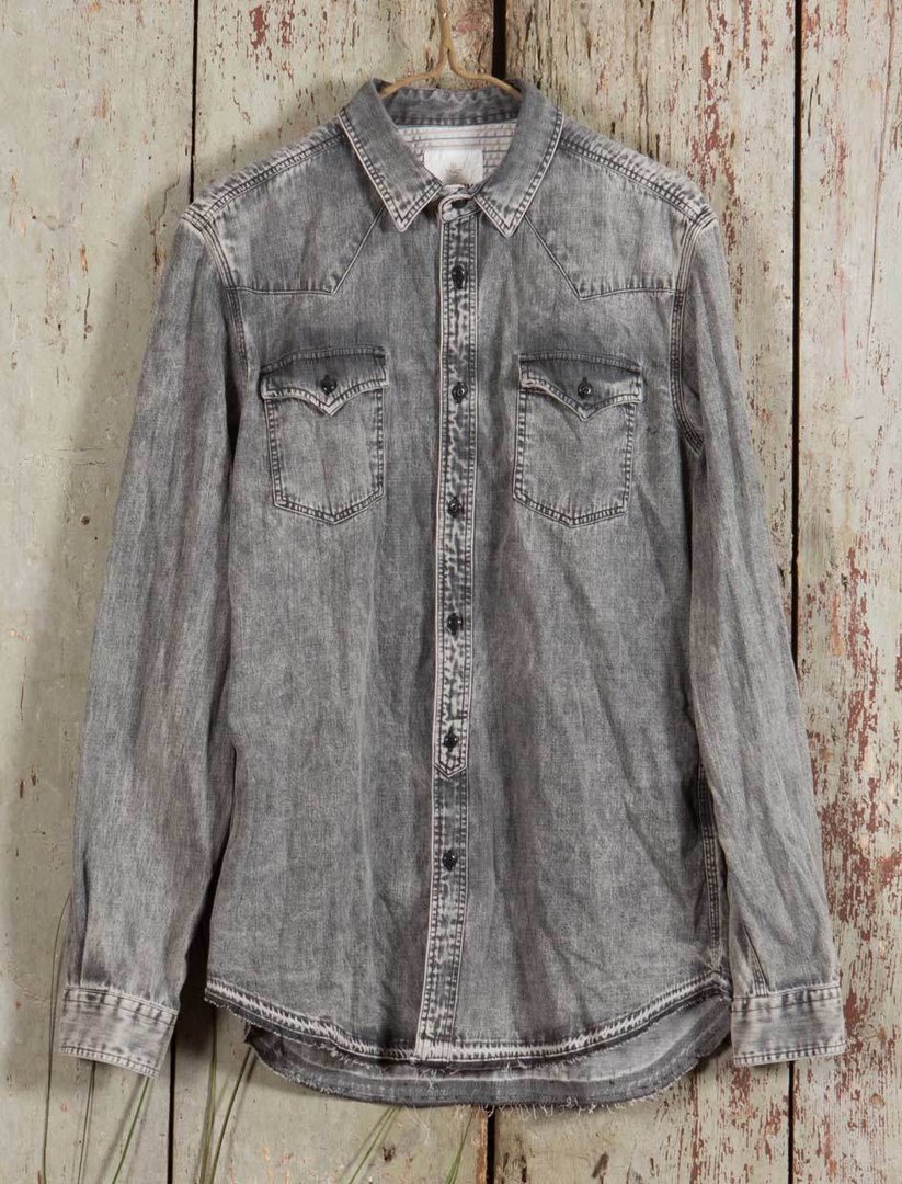 The.Nim Western Chemise, noir, taille S pour Hommes