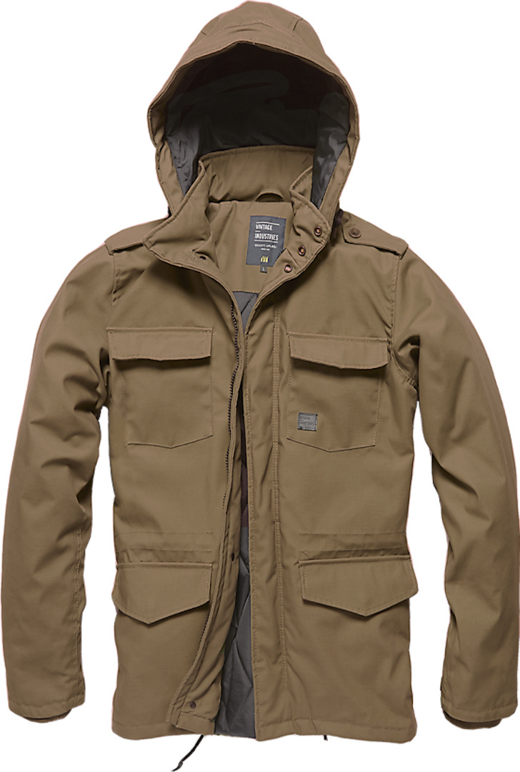 Vintage Industries Darren Parka Jakke, brun, størrelse L til mand