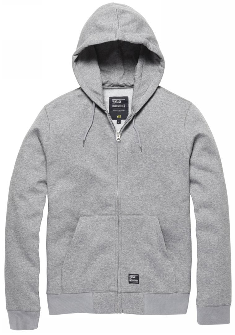 Vintage Industries Redstone Hooded Sweatshirt, grey, Size S, grey, Size S