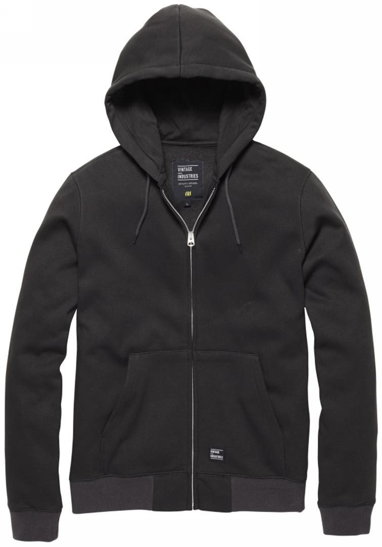 Side view of Vintage Industries Redstone Hooded Sweatshirt, black, Size 3XL for Men