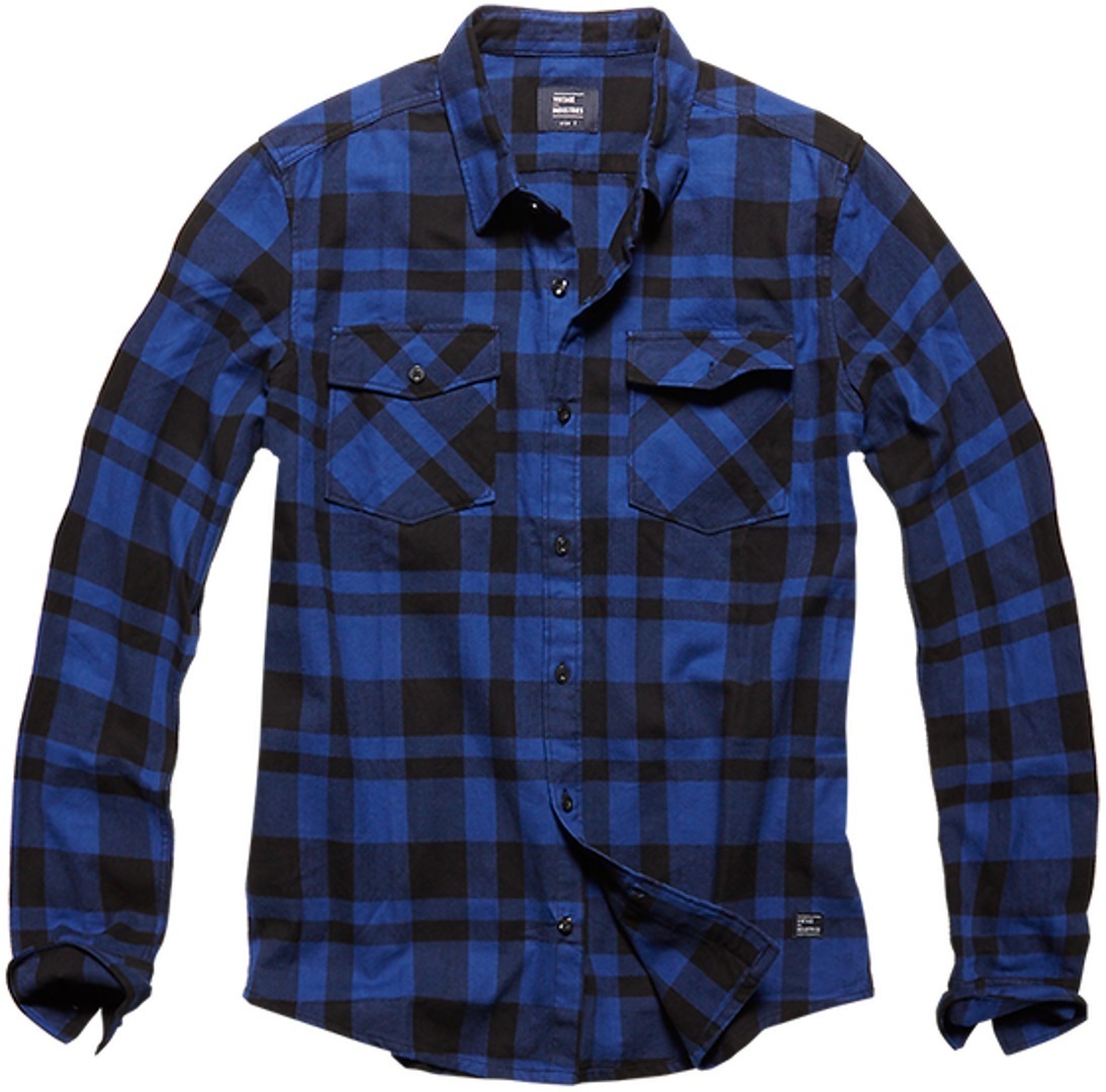 Vintage Industries Austin Shirt, blue, Size 2XL, blue, Size 2XL