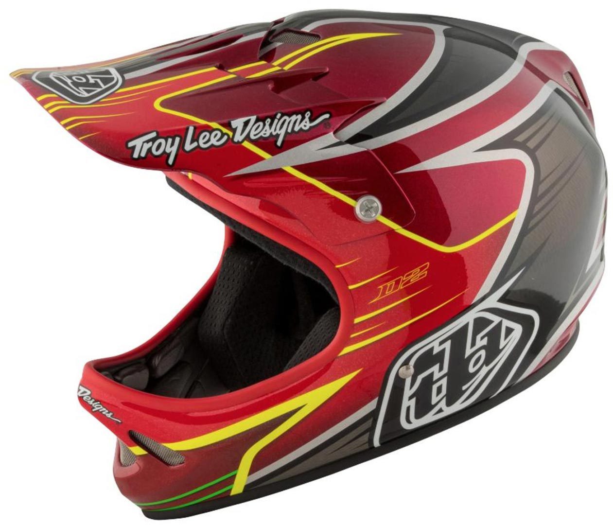 Troy Lee Designs D2 Pulse Casco da bicicletta, rosso, dimensione XS S