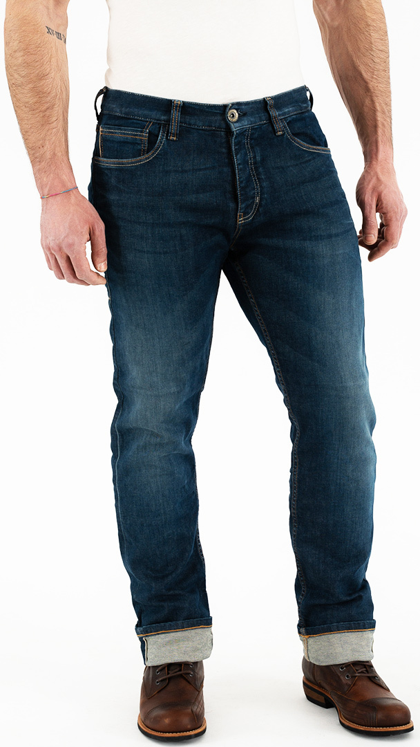 Image of Rokker Iron Selvage Washed Jeans, blu, dimensione 29