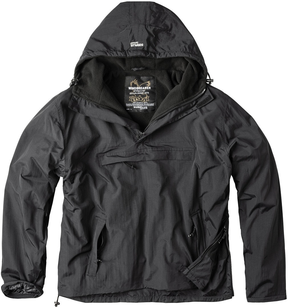 Surplus Windbreaker Veste, noir, taille M pour Hommes