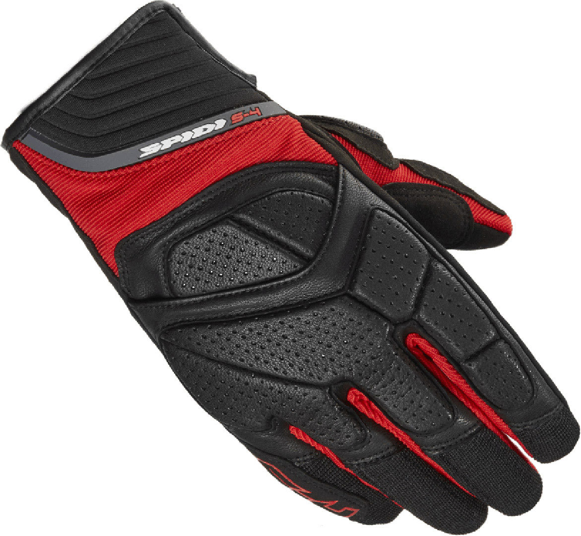 Spidi S-4 Gloves, black-red, Size 2XL, black-red, Size 2XL