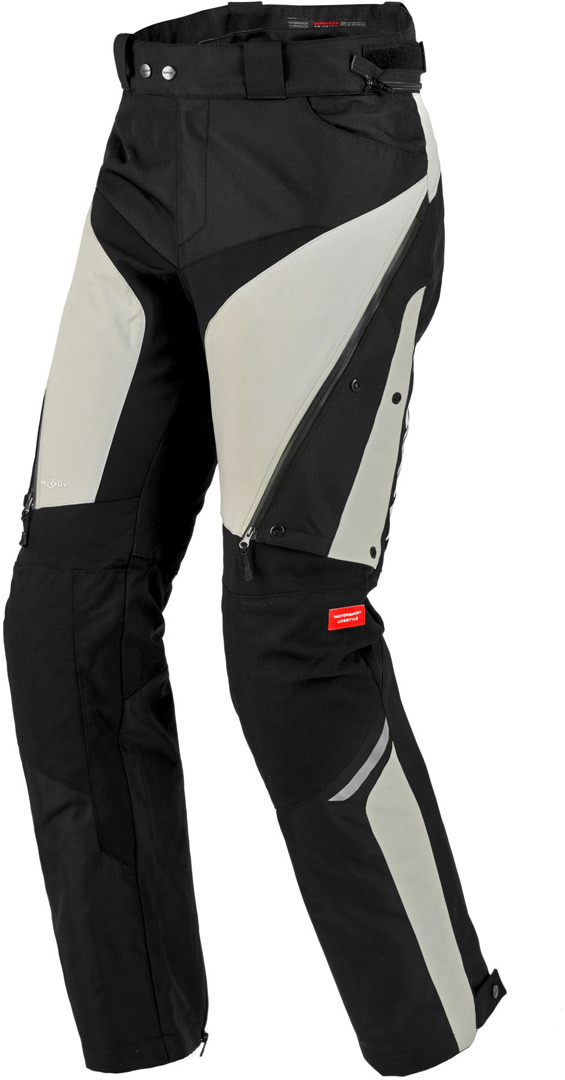 Spidi 4Season Ladies Motorcycle Textile Pants, black-white, Size XS for Women, black-white, Size XS for Women