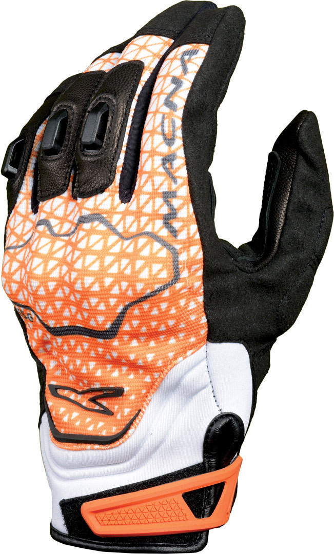 Macna Assault Gloves, black-white-orange, Size M, black-white-orange, Size M