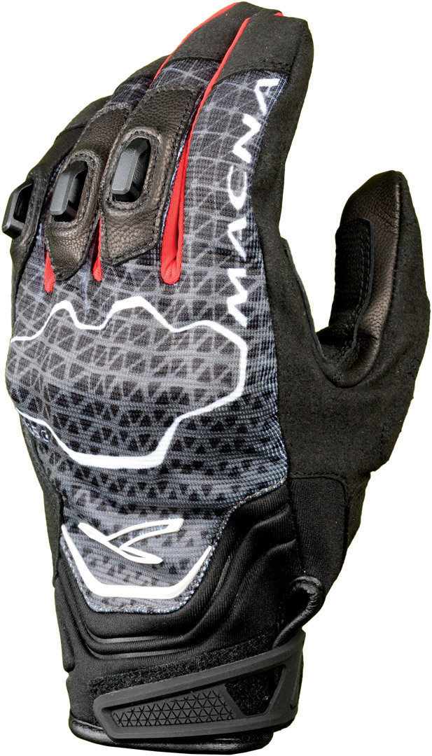 Macna Assault Gloves, black-grey-red, Size S, black-grey-red, Size S