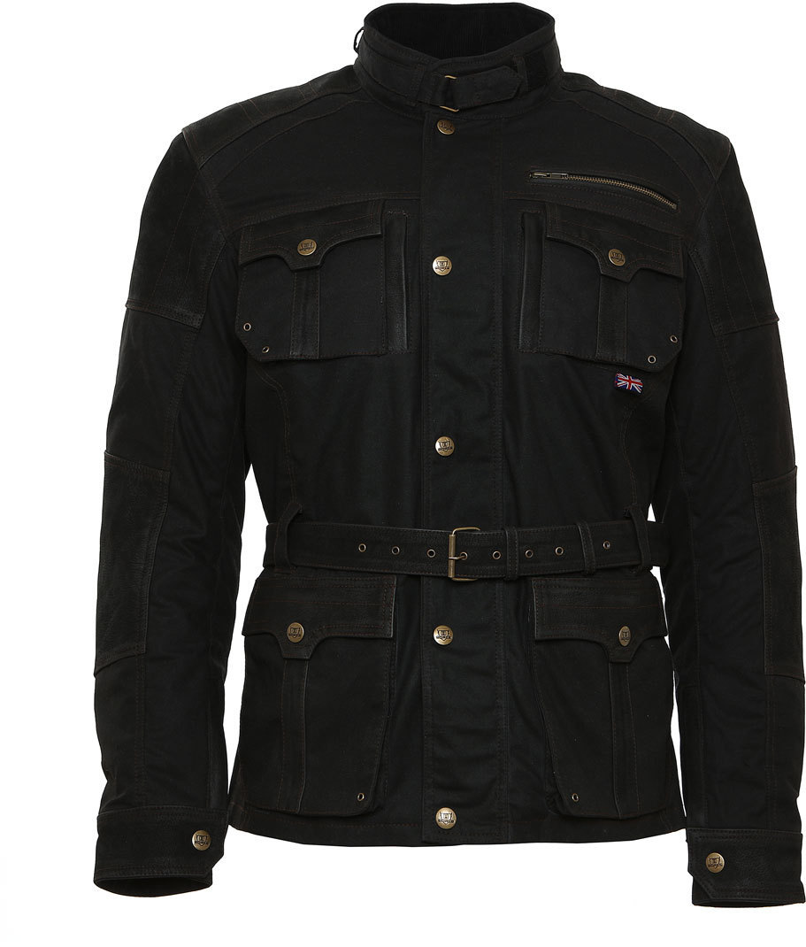 Bores Gregory Motorcycle Waxed Jacket, black, Size 4XL, black, Size 4XL