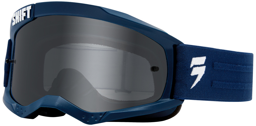 Shift WHIT3 Non Mirrored Motocross Goggles, blue, blue