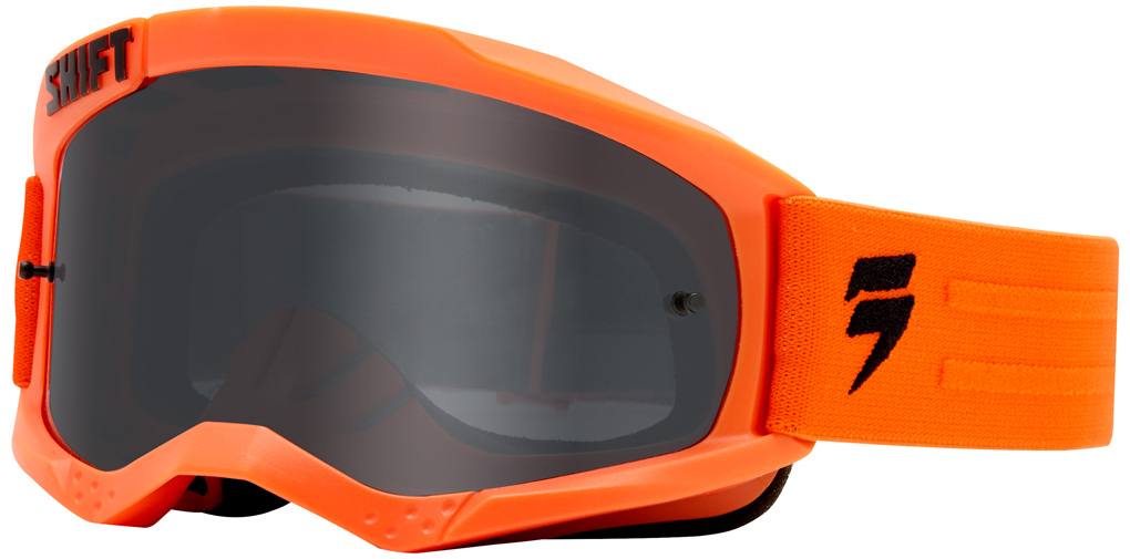 Shift WHIT3 Non Mirrored Motocross Goggles, orange, orange