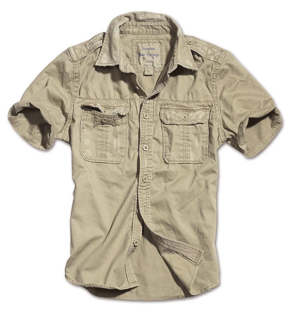 Surplus Raw Vintage 1/2 Shirt, beige, Size S, beige, Size S