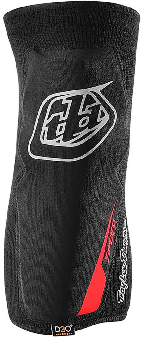 Side view of Troy Lee Designs Speed Youth Knee Sleeves, black-grey, Size L