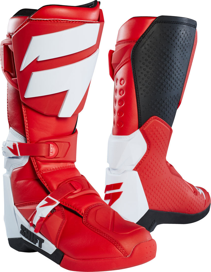 Shift WHIT3 Motocross Boots, red, Size 47 48, red, Size 47 48