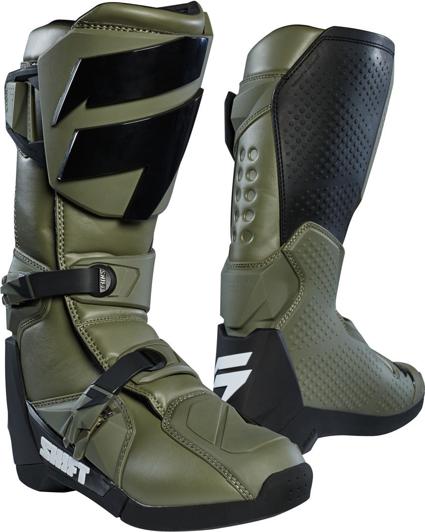 Shift WHIT3 Motocross Boots, green, Size 46, green, Size 46