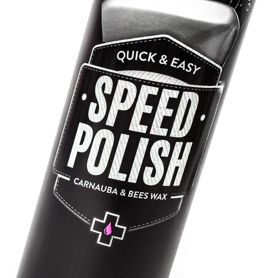 Side view of Muc-Off Speed Polishing Spray for Men