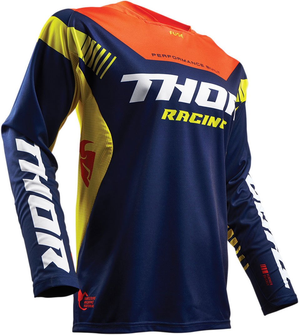Thor Fuse Propel Jersey, blue-orange, Size S, blue-orange, Size S