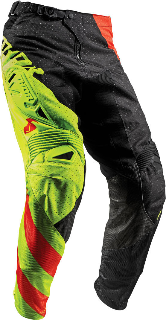 Thor S8 Fuse Air Pants, black-orange, Size 30, black-orange, Size 30
