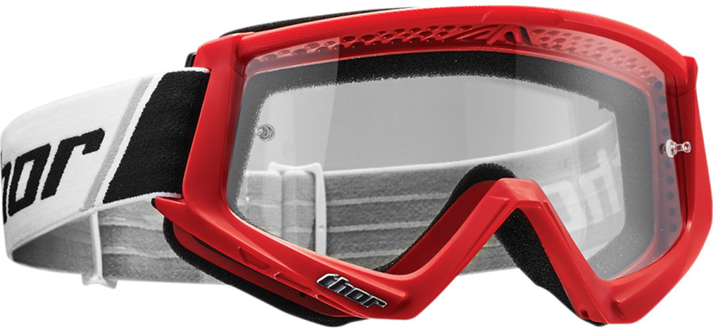 Thor Combat Motocross Goggles, red, red, Size One Size