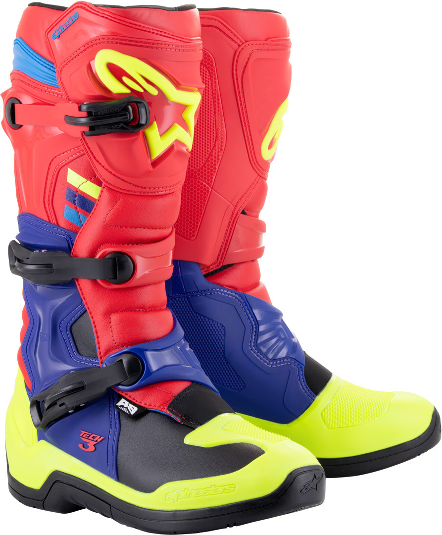 Alpinestars Tech 3 Мотокросс сапоги Красный/Синий 10 (44.5) 
