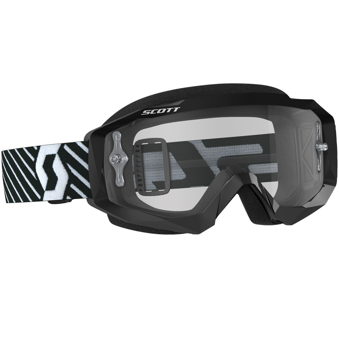 Scott Hustle MX Motocross Goggles Clear, black-white, black-white