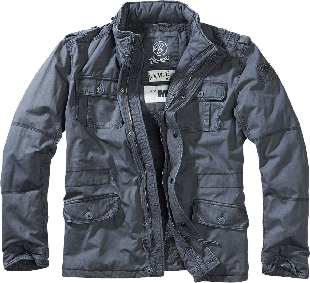 Brandit Britannia Winter Jacket, blue, Size S, blue, Size S