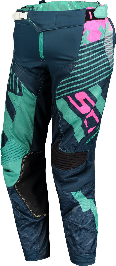 Image of Scott 450 Patchwork Pantaloni motocross, blu, dimensione 34