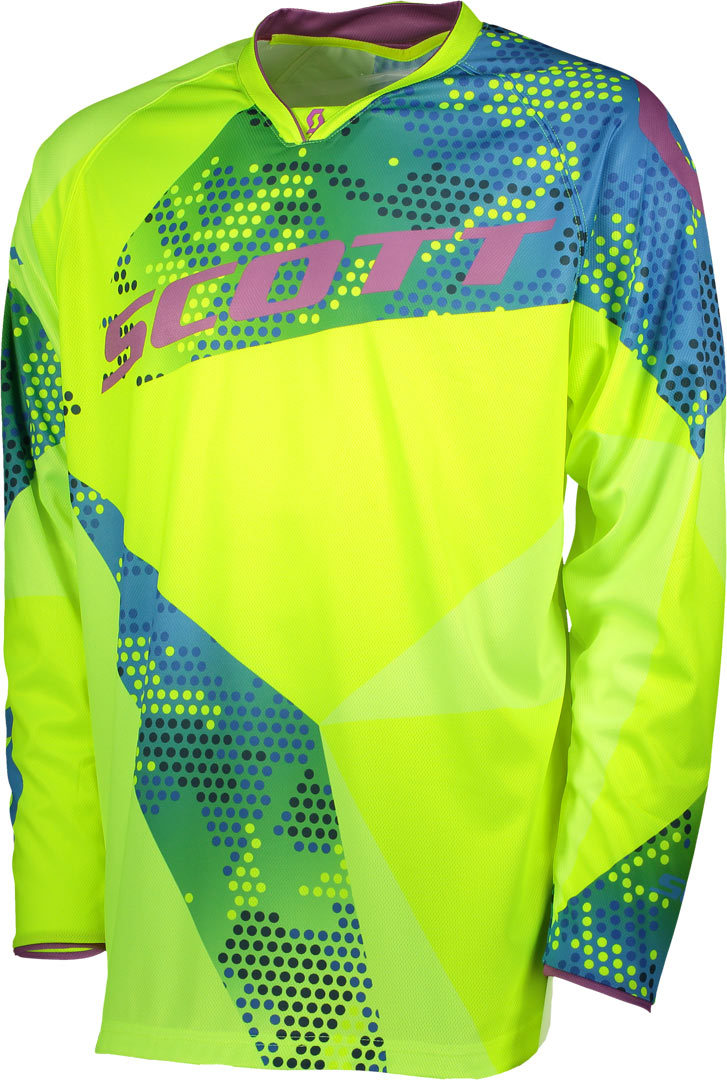 Image of Scott 350 Race Maglia motocross 2018, blu-giallo, dimensione XL