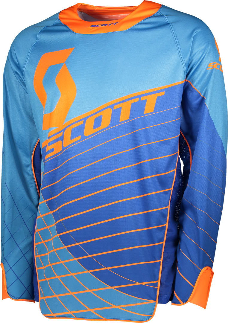 Scott Enduro Motocross Jersey, blue-orange, Size M, blue-orange, Size M