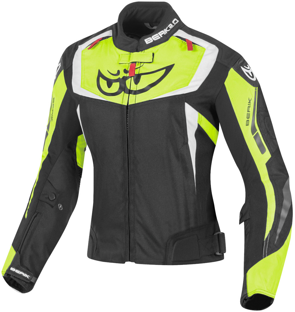 Berik Bad Eye wasserdichte Damen Motorrad Textiljacke, schwarz-gelb, Größe 46, schwarz-gelb, Größe 46