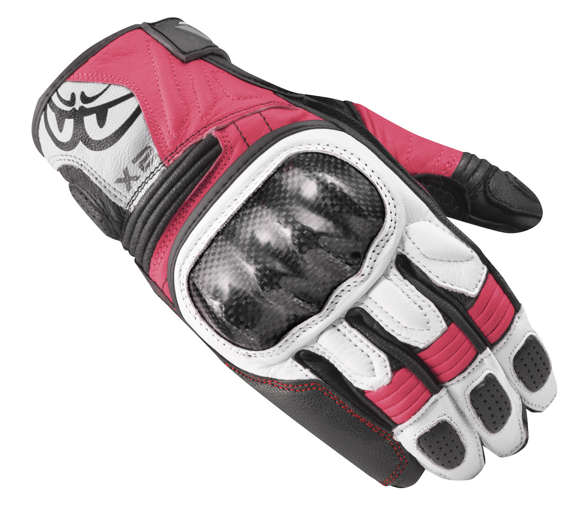 Berik LDX Gants de moto pour femmes, noir-rose, taille XL